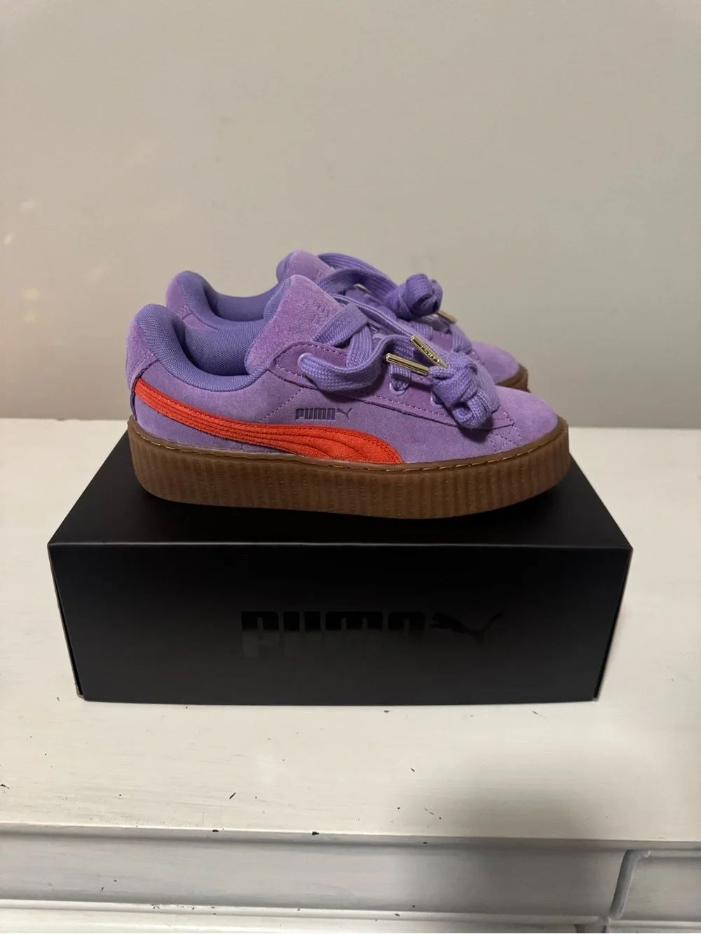 FENTY puma Suede Platform Sneakers Orange Accent